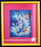 Framed 1980s Disney Donald Duck Generations Then And Now Print