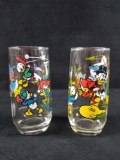 Vintage Disney Pepsi Cola Donald Duck Drinking Glasses 1978