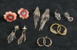 Lot of 6 Vintage Modern Earrings