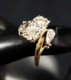 14k Gold and Diamond Ring