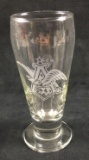 Vintage Etched Beer Glass Anheuser Busch