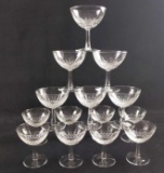 French Champagne Saucer Lot Of Fourteen