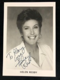 Autographed photo of Helen Reddy, Singer, Actress