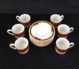 Aiglon Set of Six Espresso Cups and Saucers