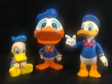 Vintage Disney Lot Of Working Talking - Posable - Squeaky Donald Duck Toys