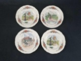 Obernai Sarreguemines France Plate Lot of 4