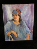 Vintage Original Signed Jeanne Schubert Oil On Canvas 