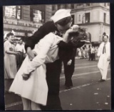 Kissing The War Goodbye Print On Wood