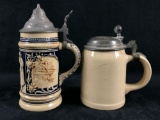 Vintage German Villeroy Boch Foreign Stoneware pewter top 4