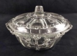 Vintage Glass Candy Dish With Lid