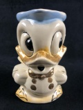 Vintage Donald Duck Ceramic Jug...Pitcher Creamer Mid Century Disney Collectibles Decor