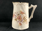 Antique West Germany Hand painted flower Pitcher