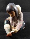 Rare Autorgaphed Lladro Figurine Inuit Eskimo Girl