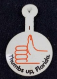 27 Vintage Thumbs Up Florida Tin Buttons