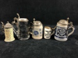 Vintage Lot Of Miniature Stone wear - Pewter - Glass Stein's 1.5