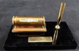 Sheaffer Brass Perpetual Calendar with Pen Holder