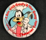 A Lot of 325 Vintage Walt Disney Goofy I Ate With Goofy & The Gang Character Cafe Buttons E
