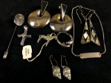 Vintage Lot Of Mixed Sterling Silver Jewelry