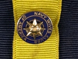 Vintage Navy Wives Clubs Of America 10k Gold Star Pin & Ribbon