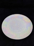 White Iridescent Decorative Round 10 inch Tray