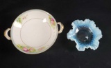Vintage Porcelain Serving Bowl And Candy Dish