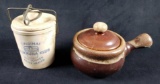 Lot of 2 Covered Ceramic Pots