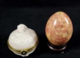 Yoni Egg And Glass Cupid Knick Knack Case
