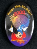 Walt Disney World Happy 28th Birthday Pin 2000 Mickey Sorcerer Fantasia Epcot