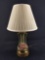 Vintage Ceramic Pink Rose Table Lamp With Shade