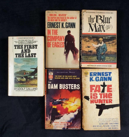 Vintage Bantam War Book Lot Of 5