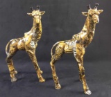 La Vie Two Giraffes Figurine Patchwork