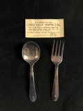 Vintage Silverplate 1940 Rogers Bros Son Baby Set