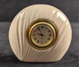 White Porcelain Desk Mantel Clock Mirage Collection By Lenox