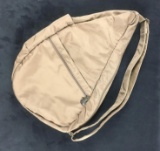 guang tong purse handbag shoulder bag tan/beige 13" x 9-1/2