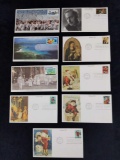 9 1st Day Collection Misc 1995 Stamps Christmas