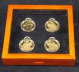 4 Disney Cruise Line Gold Plated Commemorative Medallions