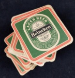 Rare Lot Of Square Heineken Beer Coasters