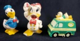 Lot of 3 Vintage Rare Disney Donald Duck Piggy Banks