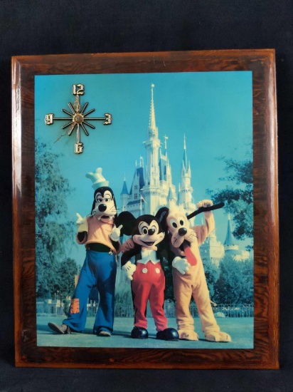 Vintage 1970s Walt Disney World Mickey Photo Clock