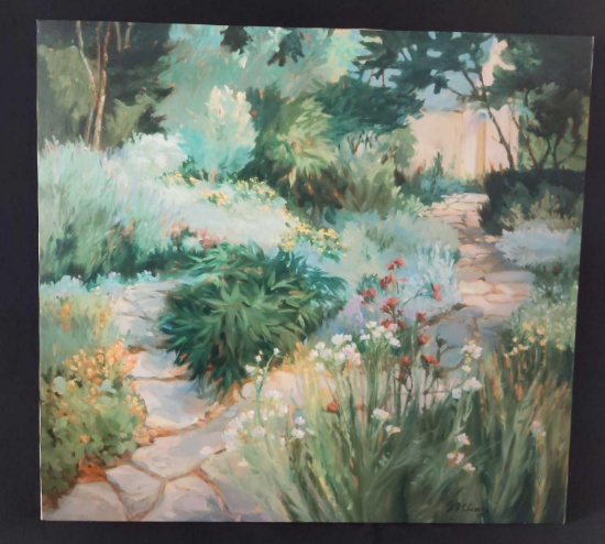 Barbara Cleary Signed Numbered Canvas Garden Path