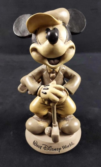 Vintage Disney World Mickey Mouse Golfer Bobblehead