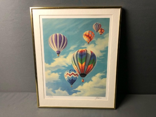 " The Great Race " Hot Air Balloon Race Signed 623 / 1000 lithograph Print