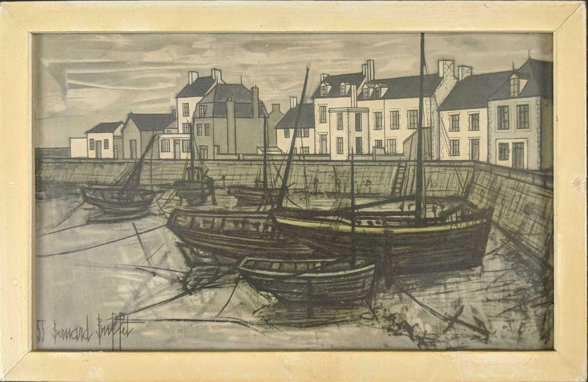 Vintage Bernard Buffet France 55 Port Breton | Proxibid