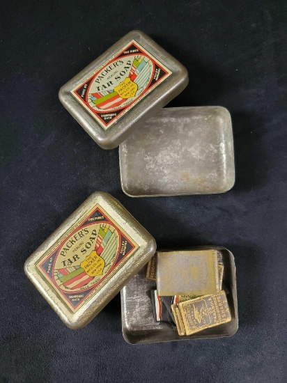 Packers Tar Soap Tins And Needles
