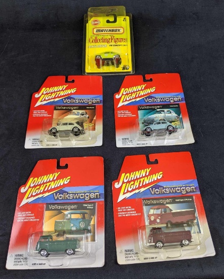 Johnny Lightning And Matchbox Lot Of Five Die Cast Cars