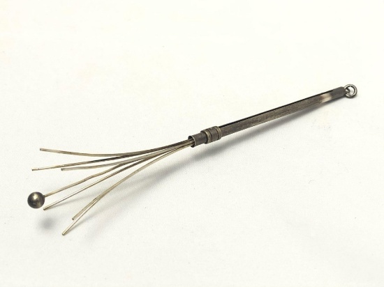 Rare Extending Sterling Swizzle Stick Cocktail Stirrer Birmingham England 1954 pendant