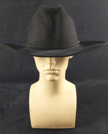 John B Stetson Cowboy Hat Beaver Felt XXX S 7 1/4