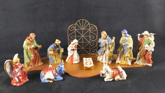 Classic Elements Nativity Set With Ceramic Figurines