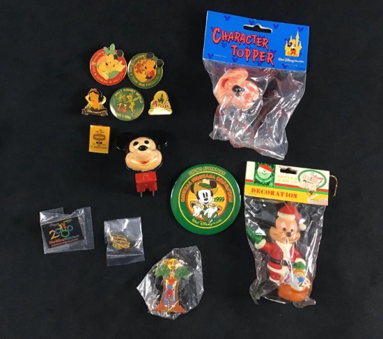 Lot of 13 Walt Disney World Vintage Late 1900s to Early 2000s Memorabilia