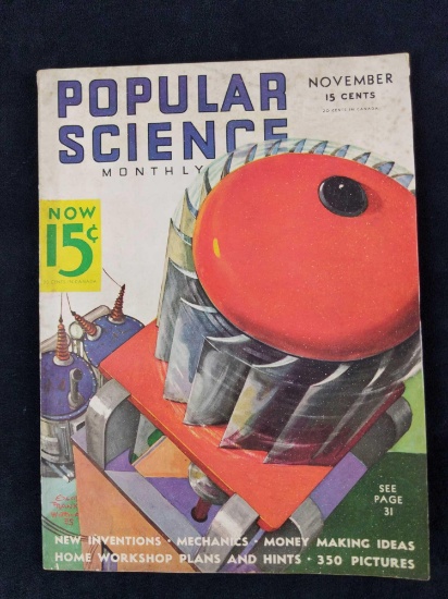 Vintage Popular Science Magazine Nov 1935 Tech News